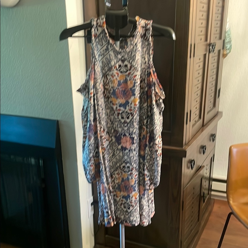 Xhilaration Floral Patterned Dress - Black and Pink